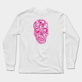 Pink Skull Long Sleeve T-Shirt